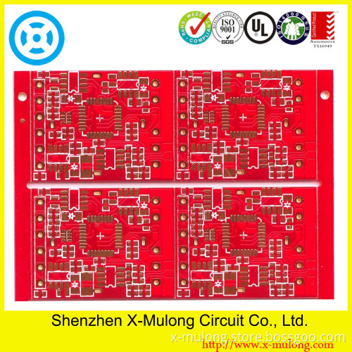 4 Layer PCB, Multilayer Circuit Board, Red Mask PCB, Immersion Gold